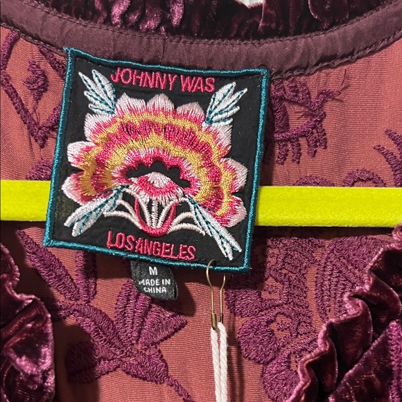 Johnny Was Burgundy Long Sleeve Dress - Picture 7 of 7